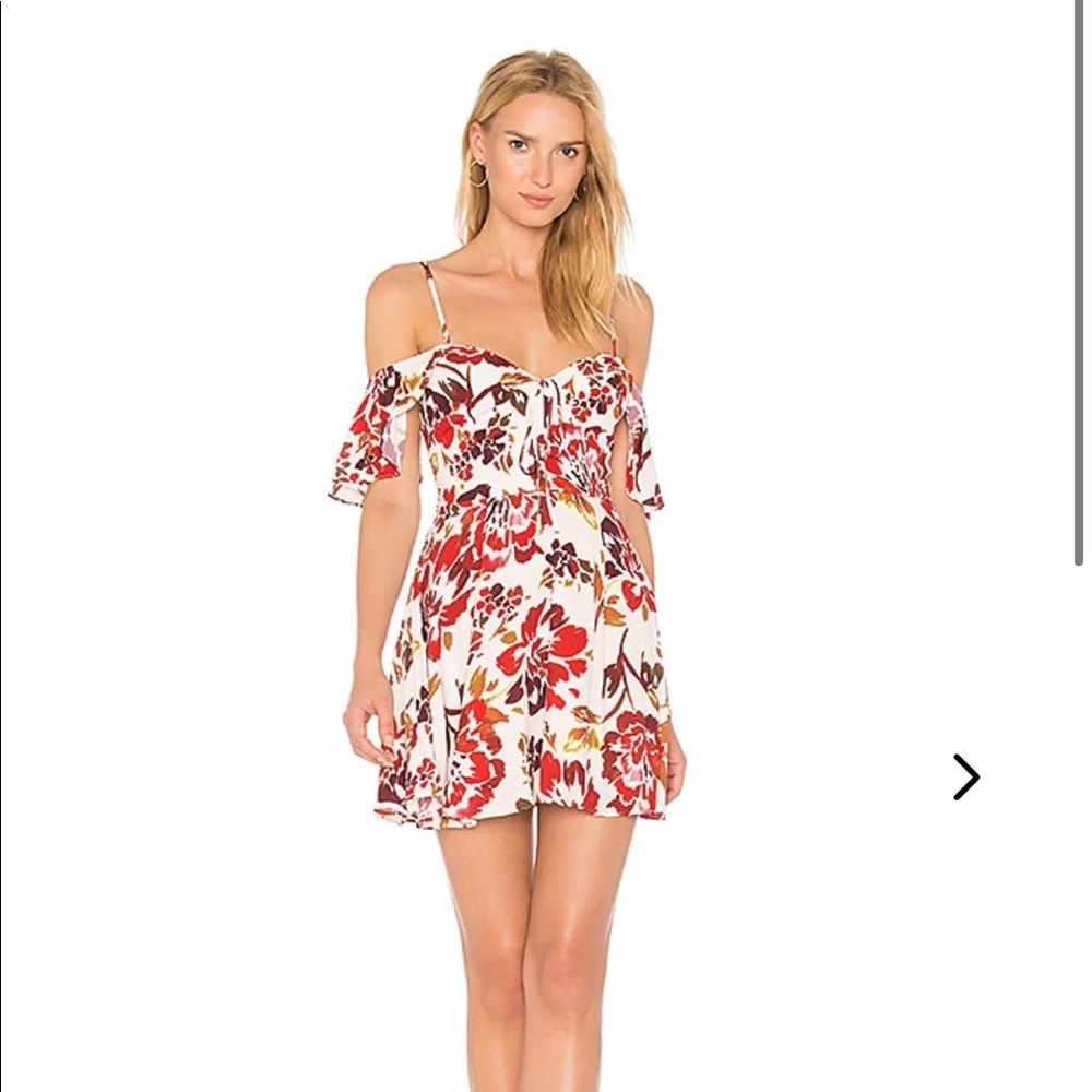Lovers Friends Off-The-Shoulder Allover Mini Dress